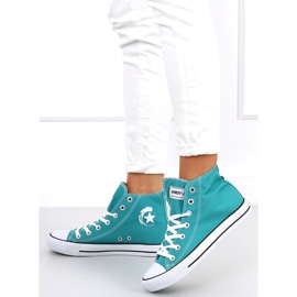 Ingi Turquise high-top sneakers blue 2