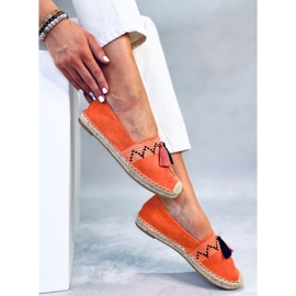 Boho espadrilles with Birna Orange fringes 1