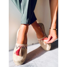 Boho espadrilles with Birna Beige fringes 1