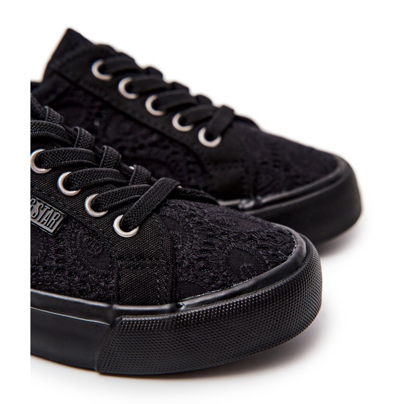 Black Openwork Big Star JJ374011 Sneakers 1