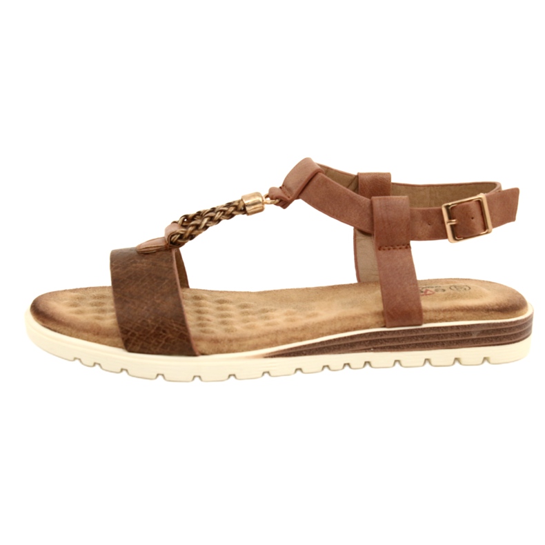 Evento brown women's sandals 21SD14-3545 1