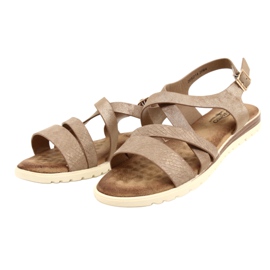 Golden metallic women's Evento 20sd14-2064 sandals brown 3