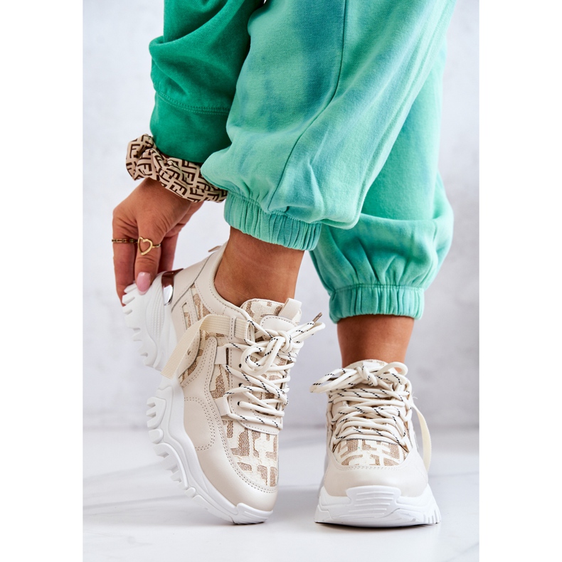 Sneakers On A Massive Sole Beige Your Style 2
