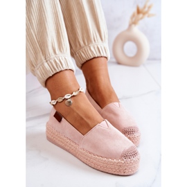 FB2 Slip-on Suede Espadrilles Pink Lesley 1