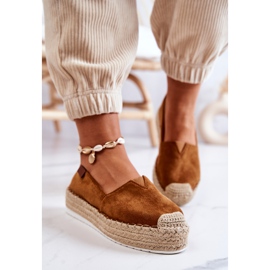 FB2 Camel Lesley Suede Slip On Espadrilles brown 1