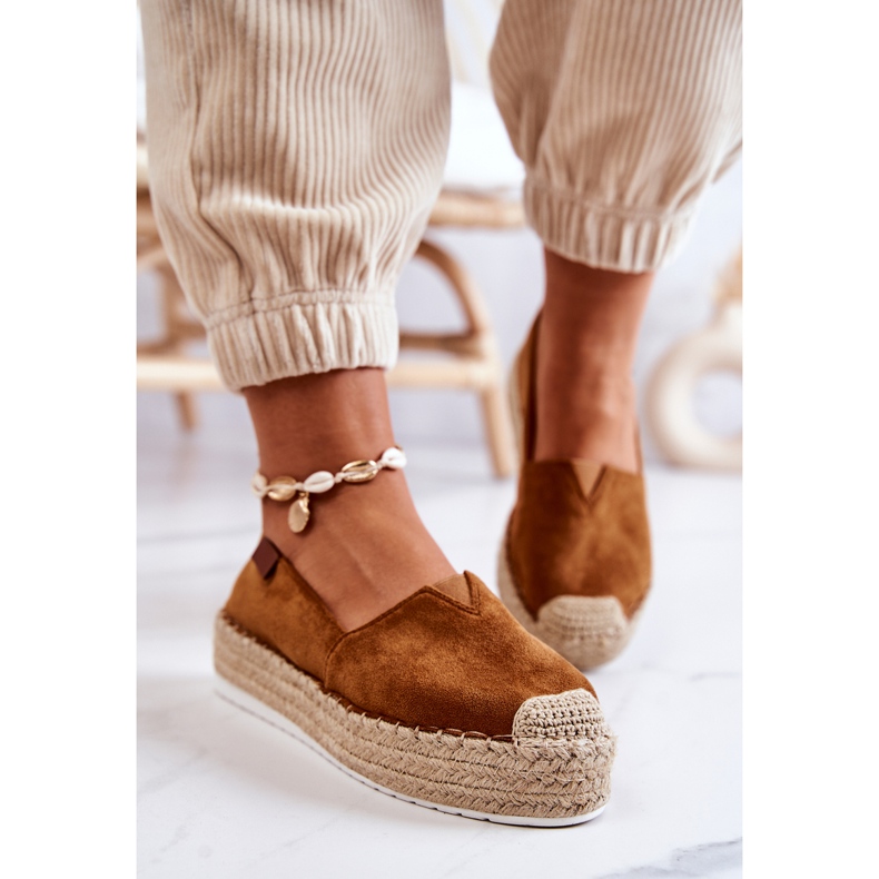 FB2 Camel Lesley Suede Slip On Espadrilles brown 1