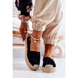 FB2 Black Lesley Suede Slip On Espadrilles 1