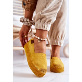FB2 Lesley Yellow Suede Slip On Espadrilles 2