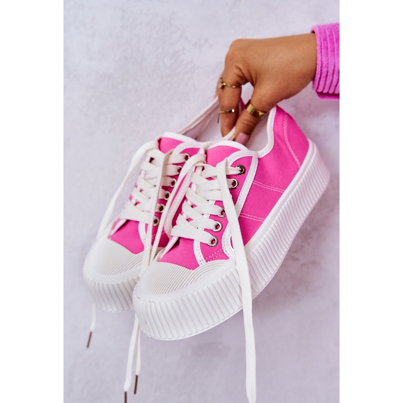 Low Sneakers On Pink Mischa Platform 2