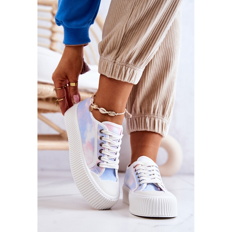 Low Sneakers On The Platform Blue-Pink Mischa 2