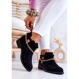 PS1 Suede Black Boots With Chain Talitha 2