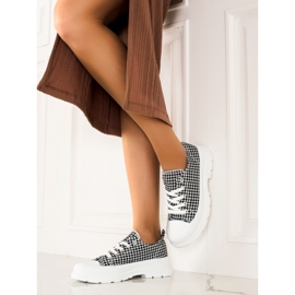 Bona Low Checkered Sneakers white black 2 Bona Low Checkered Sneakers white black 2