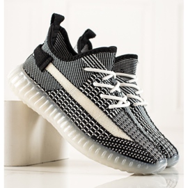 TRENDI Comfortable Men's Sneakers white black 1