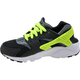 Nike Huarache Run Gs W 654275-017 shoes black yellow 1