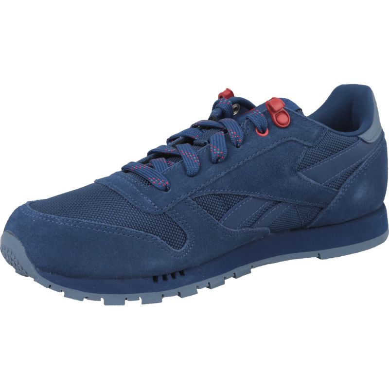 Blue leather reebok classics sales