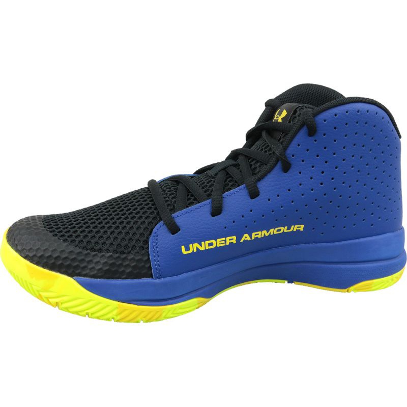 Blue and black under armour 2024 basketball shoes