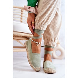 FB1 Tied Green Ismanne Suede Espadrilles 2