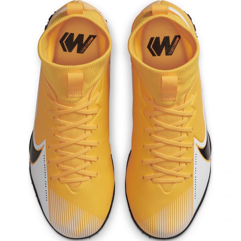 Nike Mercurial Superfly 7 Academy Tf Jr AT8143 801 football shoe yellow yellows 1