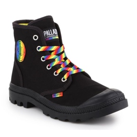 Shoes Palladium Pampa Pride Black / Rainbow W 76521-054-M 1