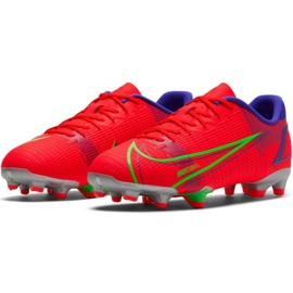 Nike Vapor 14 Academy FG / MG Jr CV0811 600 soccer shoe red oranges and reds 1