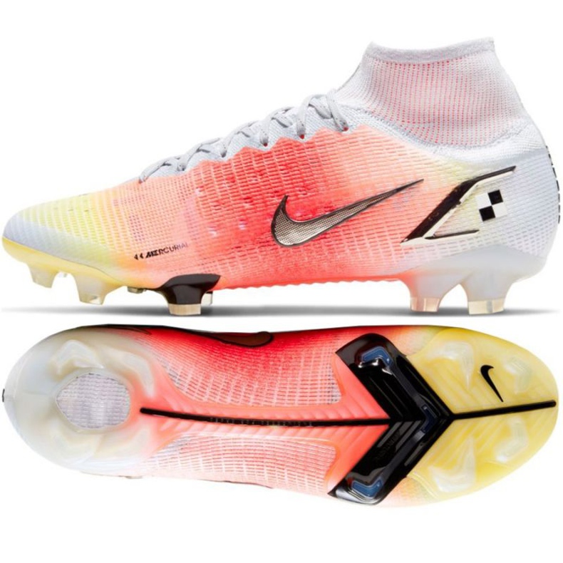 Nike Mercurial Superfly 8 Elite Mds Fg M CV0959 108 soccer shoes red, white, orange oranges and reds 1