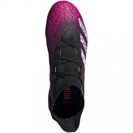 Adidas Predator Freak.3 Fg Jr FW7530 football boots white, black, pink black 1