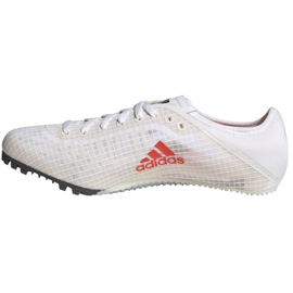 Shoes, spikes for running adidas Sprintstar W FY4121 white 1