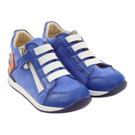 Blue Bartuś 181 slider shoes orange white 4
