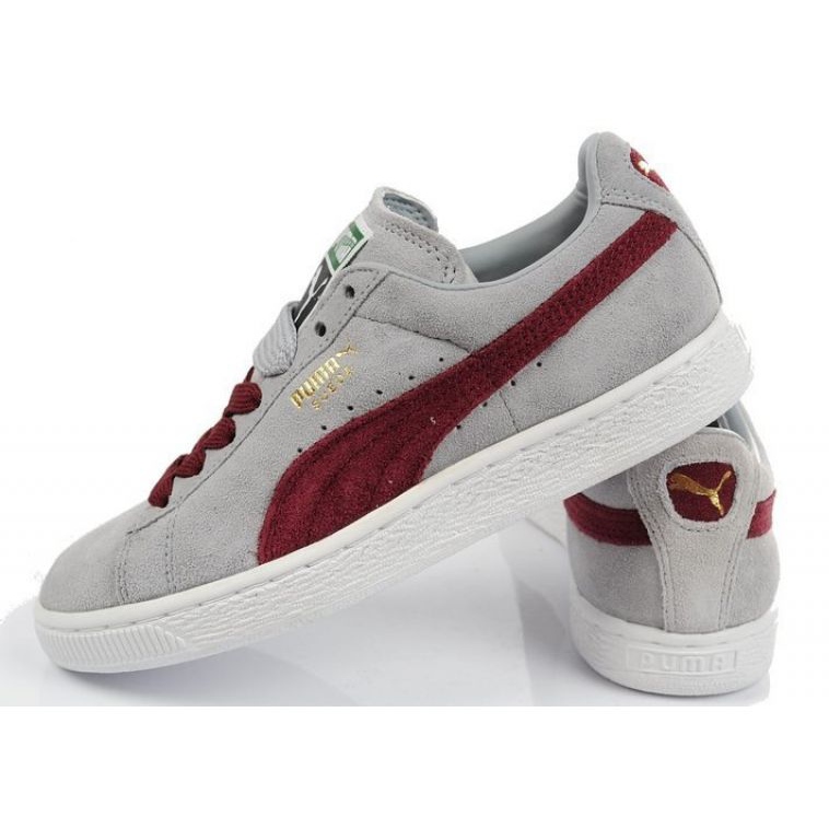 Puma suede best sale grey red
