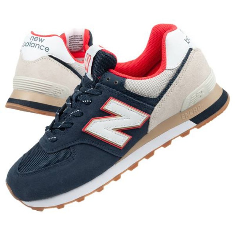 New Balance M Ml574Skb beige white red navy blue 1