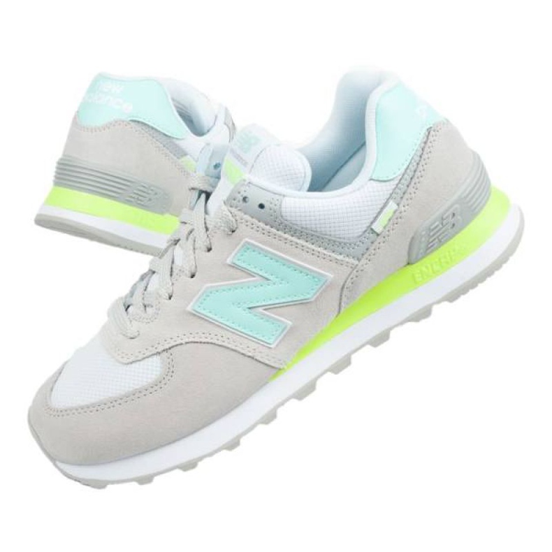 New Balance W WL574SS2 white grey green 1