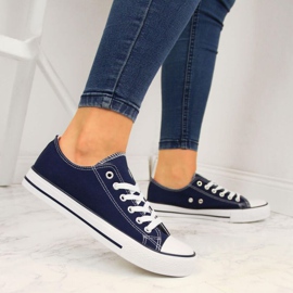 Low-top Atletico W ATC266B navy blue sneakers white 2