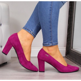 Pumps on the post of Monique W AN866H fuchsia white pink 2