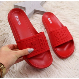 Rubber beach slippers Big Star W DD274A270 red 1