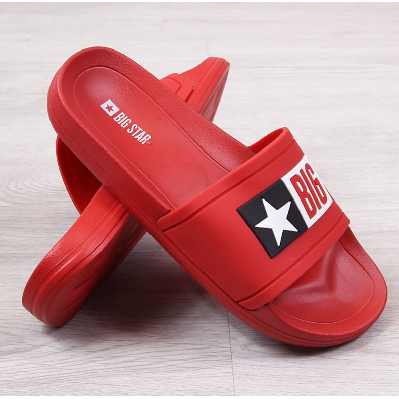 Rubber beach slippers Big Star W DD274A267 red 1