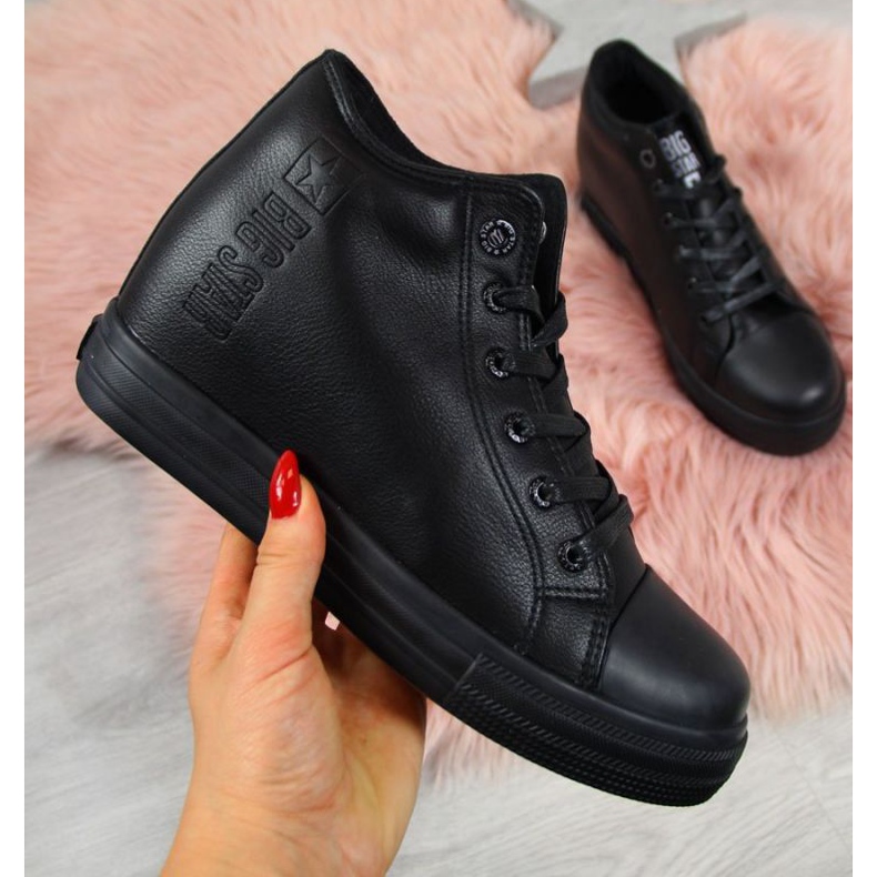 Black Wedge Sneakers Big Star W EE274127 1
