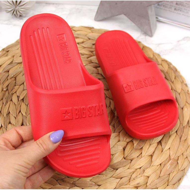 Big Star Jr GG374809 red foam slippers white 1