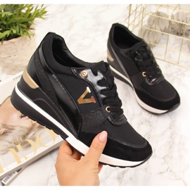 Wedge sneakers Potocki W WM747A black golden 1