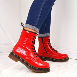 Warm laced leather boots Filippo W PAW77D red 2
