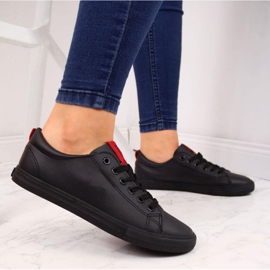 Big Star DD274687 black eco leather low-top sneakers 2