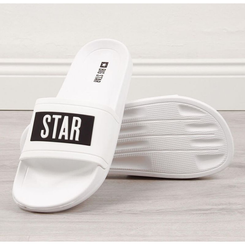 White Big Star M DD174700 pool slippers for the pool 1