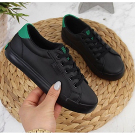 Low eco leather sneakers Big Star Jr DD374147 black white 1