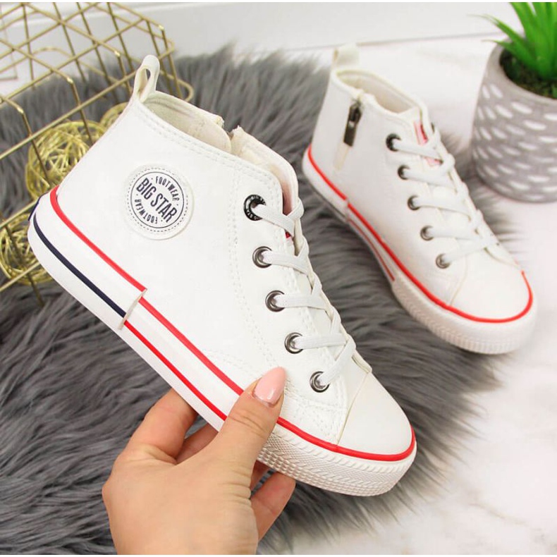 Sneakers in eco leather Big Star Jr II374004 white 1
