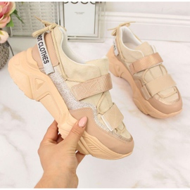 Navy Dot W WOL10 beige sneakers 1