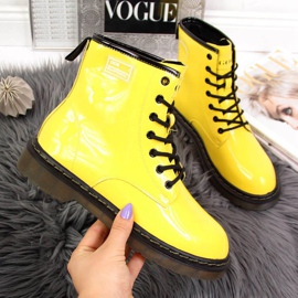 Lacquered leather boots Goe W II2N4054 yellow 1