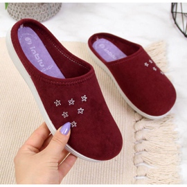 Home slippers Inblu W ARC4 burgundy red 1