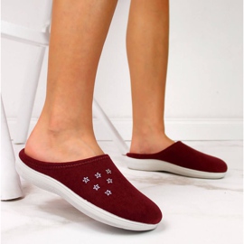 Home slippers Inblu W ARC4 burgundy red 2