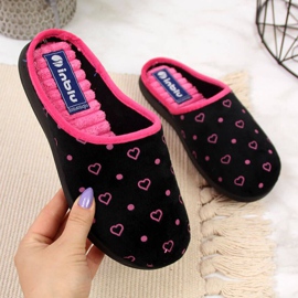 Home slippers W Inblu ARC5 black pink 1