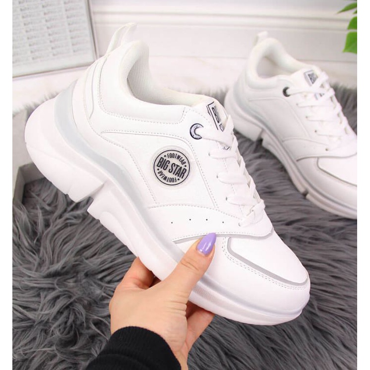 Sports shoes on the platform Big Star W II274314 white 1