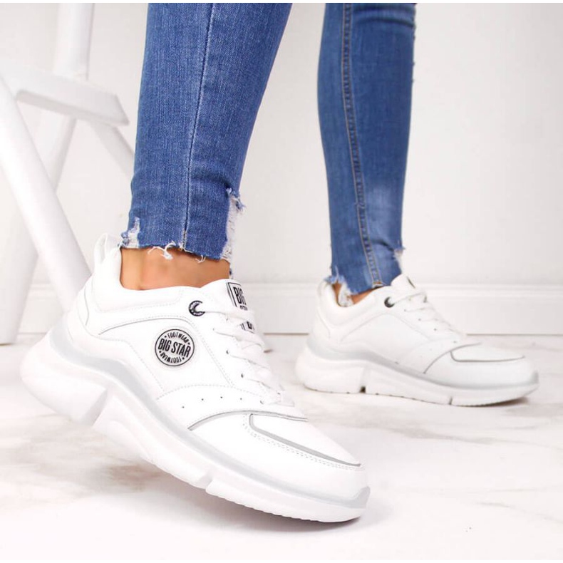 Sports shoes on the platform Big Star W II274314 white 2